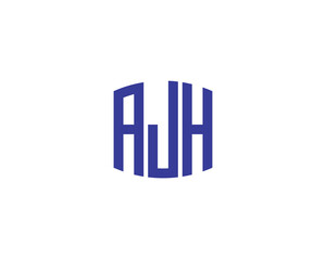 AJH logo design vector template