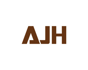 AJH logo design vector template
