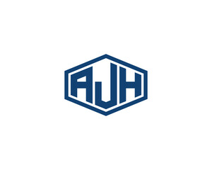 AJH logo design vector template