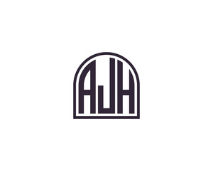 AJH logo design vector template