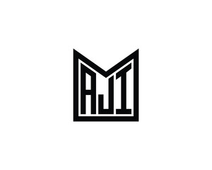 AJI logo design vector template