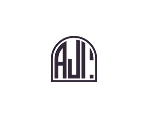 AJI logo design vector template