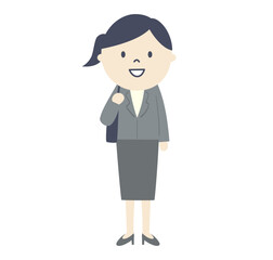 会社員女性のイラスト