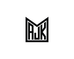 AJK logo design vector template