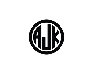 AJK logo design vector template