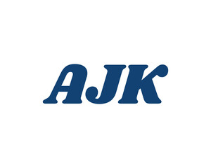 AJK logo design vector template