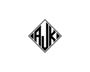 AJK logo design vector template