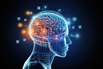 Neuron and neuronal connections colorful mindset. Learning dynamics synaptic cleft, fostering cognitive engagement. Continuous hippocampal neurogenesis brainwave modulation, cognitive assessment.
