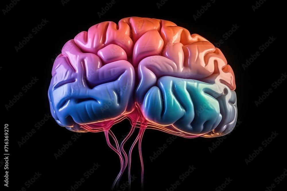 Poster brain puzzle jigsaw: training for mind fitness. energy flows through synapses, enhancing skill and n