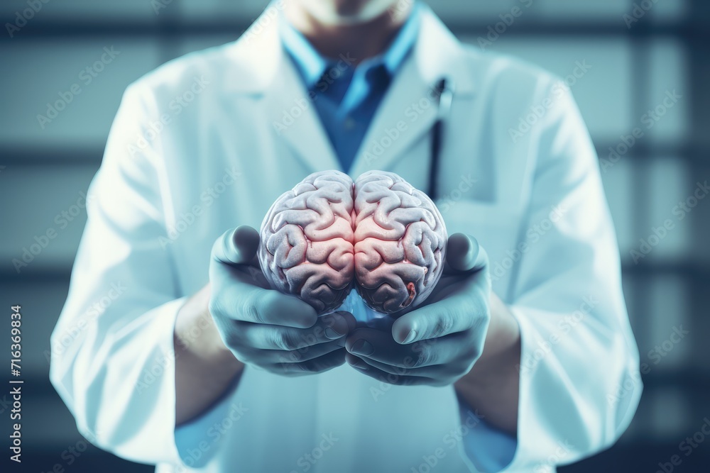 Poster brain puzzle jigsaw: training for mind fitness. energy flows through synapses, enhancing skill and n