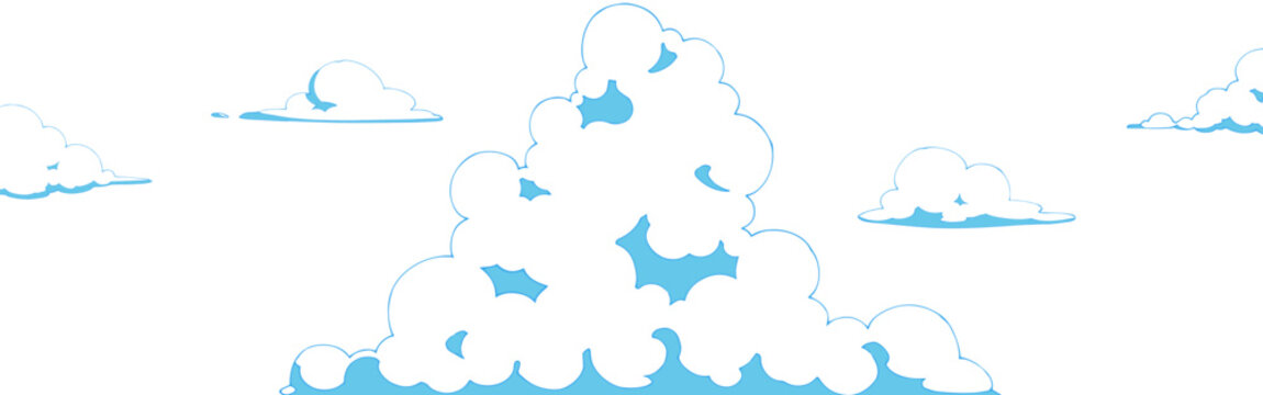 背景素材_青空と入道雲