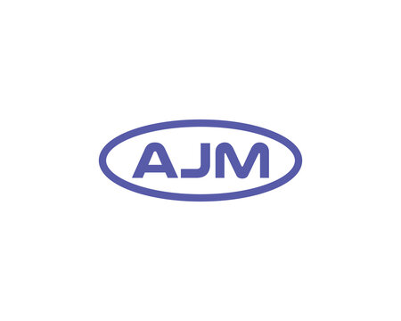 AJM logo design vector template