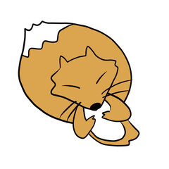 ゆるい狐のイラスト