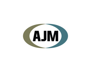 AJM logo design vector template