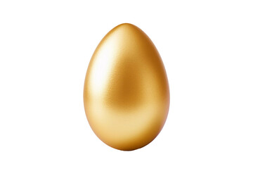 Golden easter egg on transparent background. Generative ai.