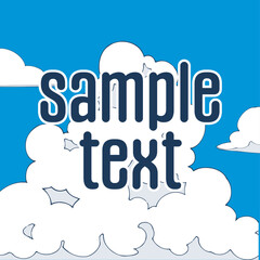 背景素材_青空と入道雲