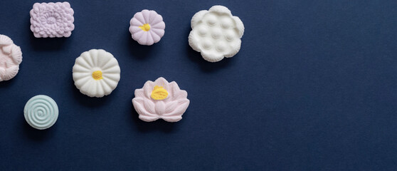 Rakugan. Japanese ceremony background. 
Background material for Obon, funerals, memorial services,...