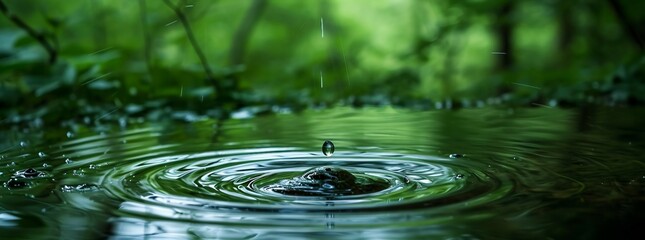 water drops on green, background, wallpaper