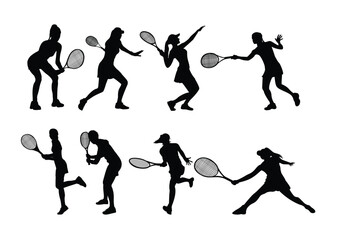 tennis player silhouette female