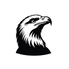Eagle outline vector art illustration