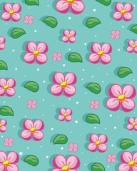 Cute hand drawn colorful artistic flowers print. Modern botanical pattern. Fashionable template for design. Cartoon style. Abstract hand drawn flower art seamless pattern illustration.