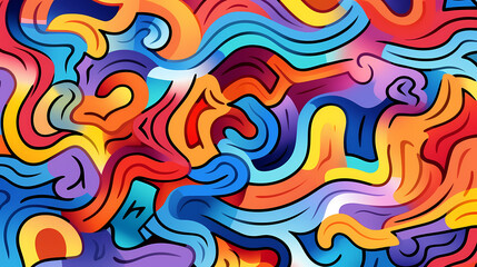 Obraz premium Cute graffiti art abstract background poster web page PPT, art background