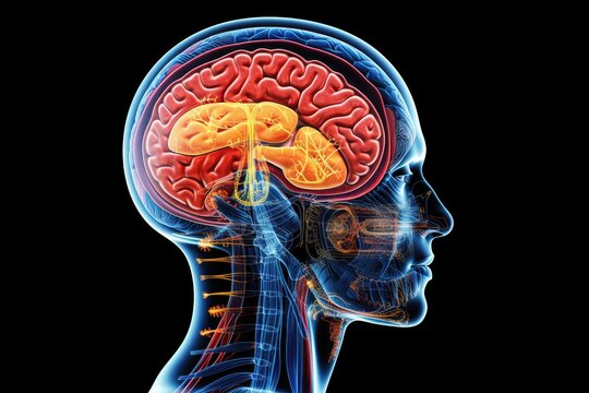 Beautiful exploration brain parts, science Neo-Freudian idea. Receptor site fast axonal transport. Integrative thinking neurological rhapsody. Brainwave entrainment technologie cognitive harmony input