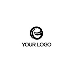 monogram letters P and G minimaslit. Round shape which symbolizes integrity