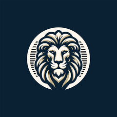 unique lion illustration logo template
