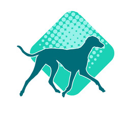 Silhouette of an active dog pet animal  © anom_t