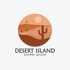 desert logo icon vector illustration simple design