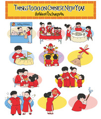 Chinese New Year cartoon illustration