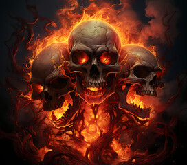 Spooky Skull Pattern for Tumbler Wrap