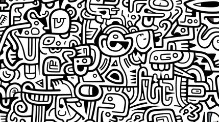 Abstract seamless doodle background, artistic background