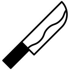 Knife solid glyph icon