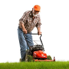 Fototapeta premium Person In Work Business and House in White Background