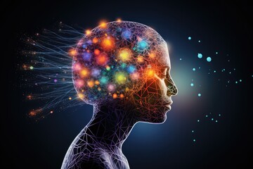 Brain, communication: Broca's area vital. Neurotransmitter, receptor interactions crucial. Vivid Neuro Linguistic Programming (NLP) cognitive tenacity. Receptor downregulation information processing.