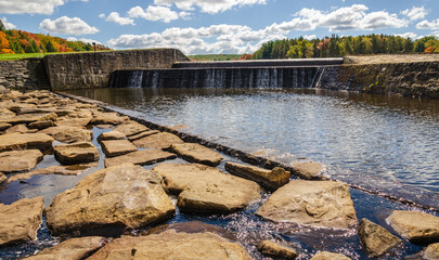 The Parker Dam State Park in Huston Township, Clearfield County, Pennsylvania in the United States,...