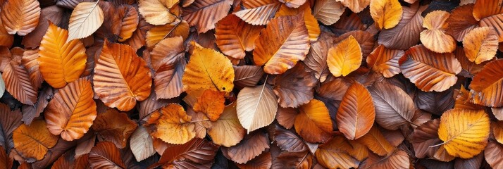 Autumn Composition Pattern Made Dried Leaves, Banner Image For Website, Background, Desktop Wallpaper