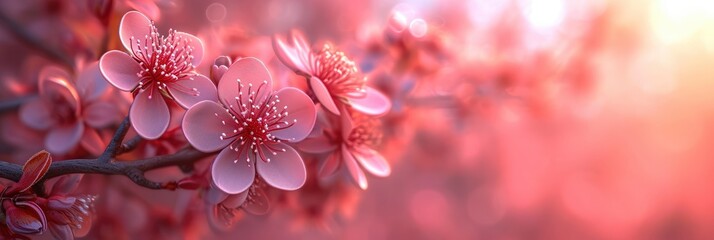 Fototapeta na wymiar Background Spring Cherry Blossoms Tree Selective, Banner Image For Website, Background, Desktop Wallpaper
