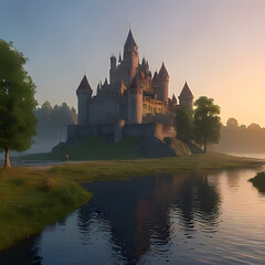 Obraz premium Castle in all Seasons