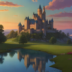Obraz premium Castle in all Seasons