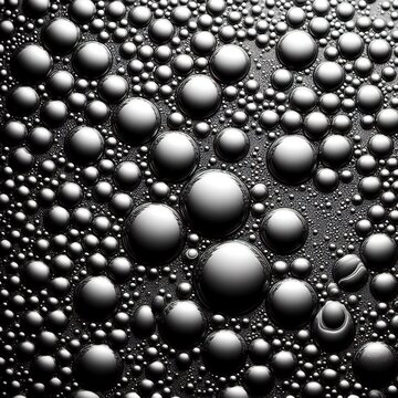 Black and white Bubbles Closeup © Emilian
