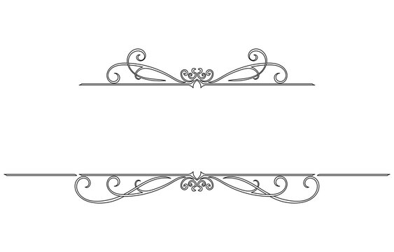 vintage horizontal frame Label lines for making catalogs and brochures for coffee shops and boutiques.