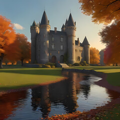 Obraz premium Castle in all Seasons