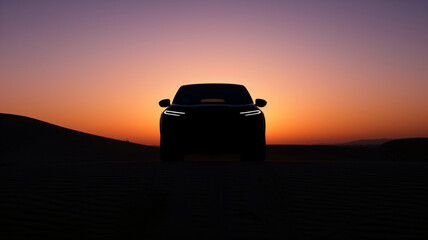 Fototapeta na wymiar a car in the desert