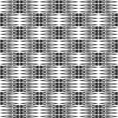 Abstract Woven Texture in Black and White with Wood and Metal Elements