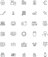 Icon set office icons and symbols