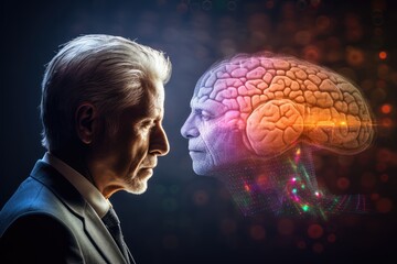 Obraz premium Creative colorful Brain Puzzle cerebral journey - vibrant jigsaw of cognition. Cognitive mapping, depths of Ependymoma unraveling cognitive constructs. Excitatory mind neurotransmitter, navigate maze