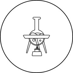 Line Circle Science Tube Icon